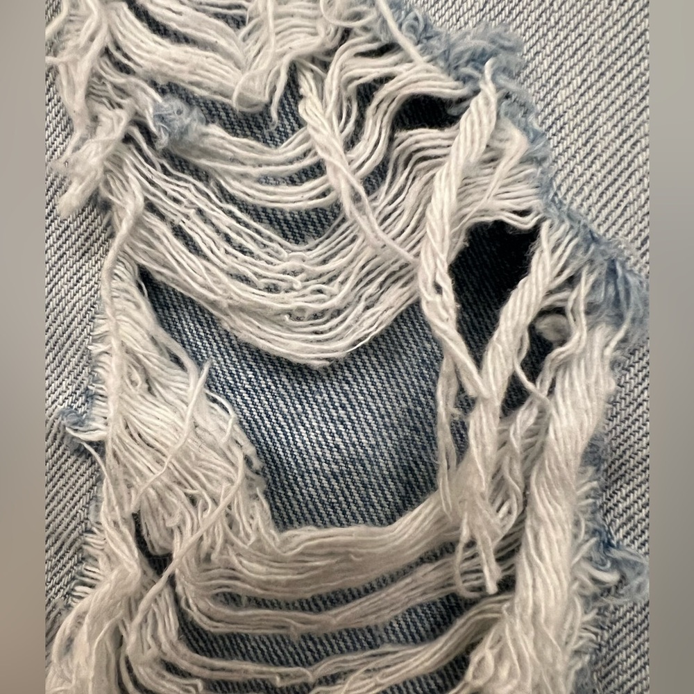 SER.O.YA Sunny Mid Rise Distressed Boyfriend Jeans Wide Leg Color Cove NWOT - Picture 11 of 16